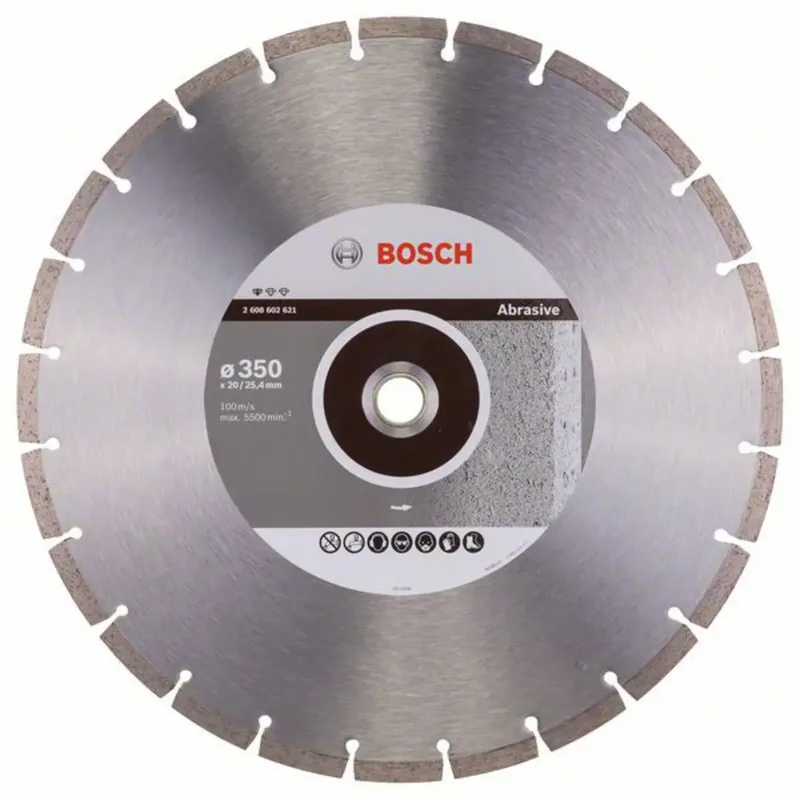 Bosch Accessories 2608602621 Bosch Power Tools Diamanttrennscheibe Durchmesser 350 mm Bohrungs-Ø 20.00 mm Abrasive Materialien 1 St. de Bosch Professional – image du produit
