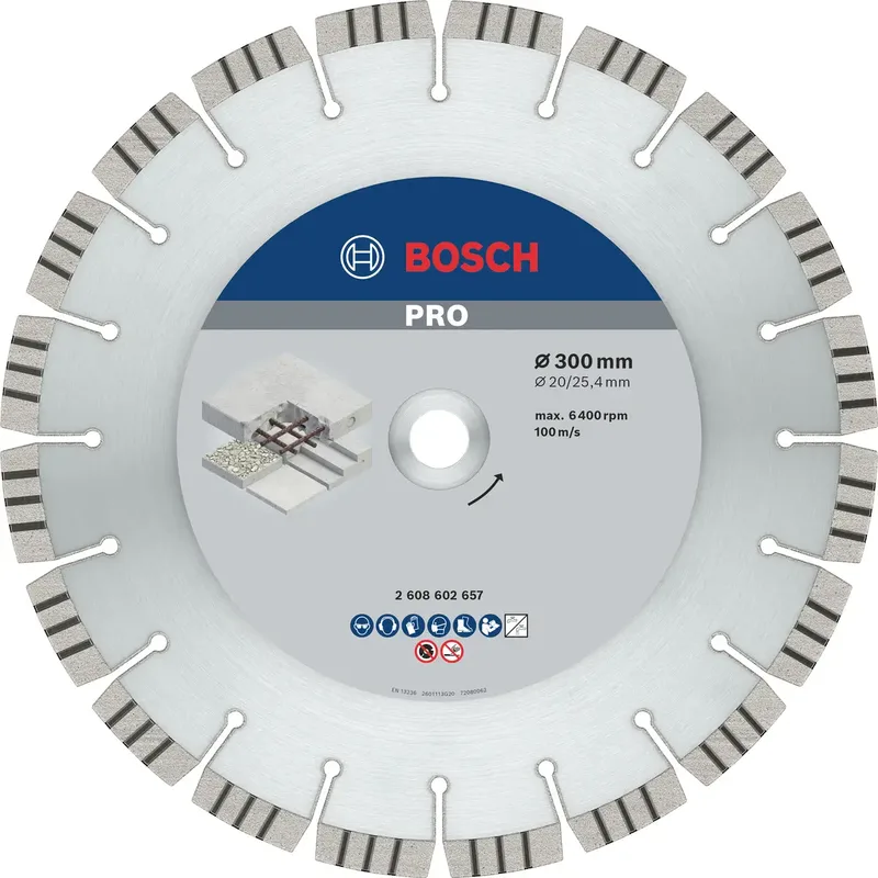 Bosch Accessories 2608602657 2608602657 Diamanttrennscheibe Durchmesser 300 mm Beton 1 St. von Bosch Professional – Produktbild