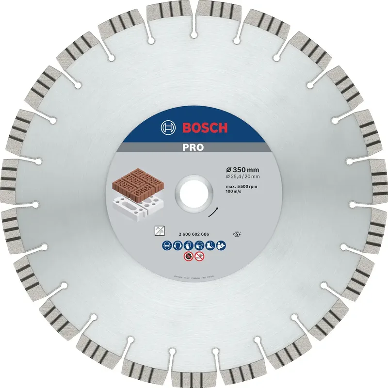 Bosch Accessories 2608602686 2608602686 Disque à tronçonner diamanté Diamètre 350 mm Ø de perçage 20 mm 1 pc(s) de Bosch Professional – image du produit