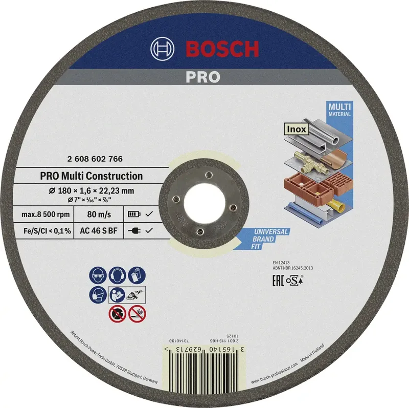 Bosch Accessories 2608602766 2608602766 Trennscheibe gerade 180 mm 1 St. by Bosch Professional – product image