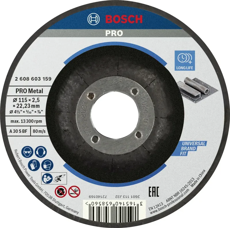 Bosch Accessories 2608603159 2608603159 Trennscheibe gekröpft 115 mm 1 St. Stahl by Bosch Professional – product image