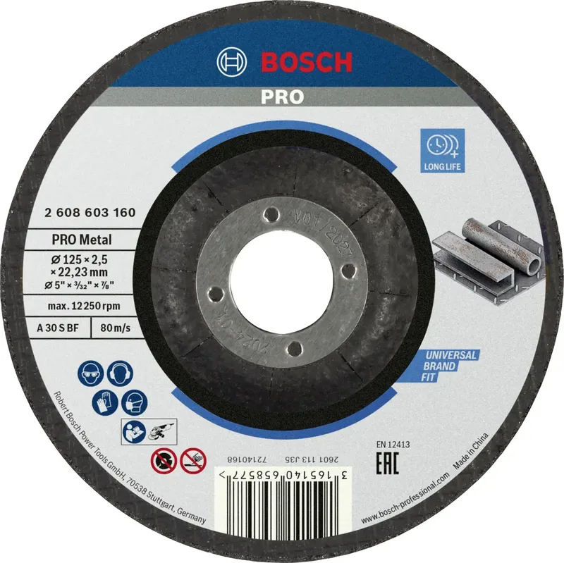 Bosch Accessories 2608603160 2608603160 Trennscheibe gekröpft 125 mm 1 St. Stahl by Bosch Professional – product image 1 of 2