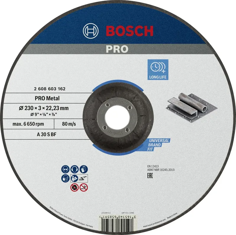 Bosch Accessories 2608603162 2608603162 Trennscheibe gekröpft 230 mm 1 St. Stahl by Bosch Professional – product image