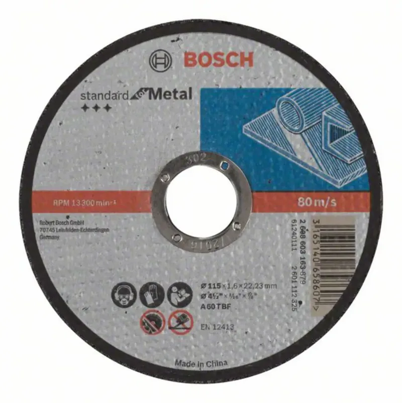 Bosch Accessories 2608603163 2608603163 Trennscheibe gerade 115 mm 1 St. Stahl de Bosch Professional – image du produit
