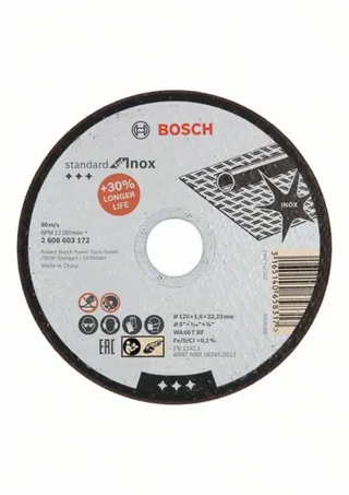 Bosch Accessories 2608603172 2608603172 Trennscheibe gerade 125 mm 1 St. Stahl von Bosch Professional – Produktbild 1 von 2