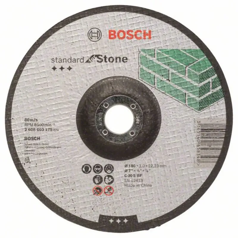 Bosch Accessories 2608603175 2608603175 Trennscheibe gekröpft 180 mm 1 St. Stein by Bosch Professional – product image