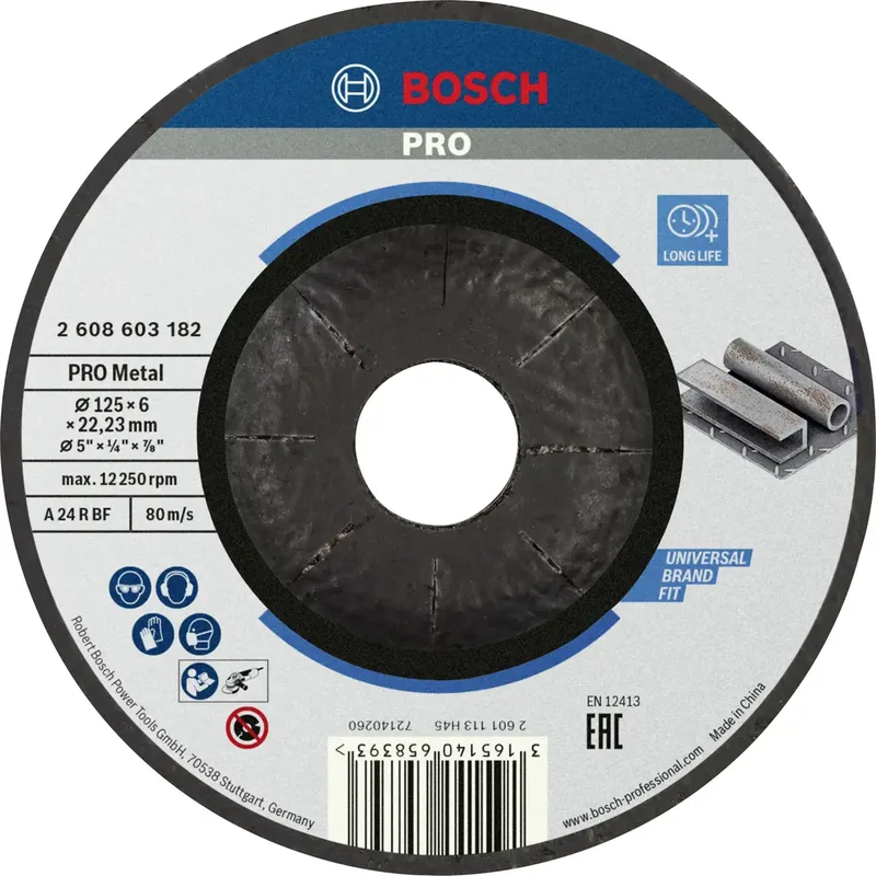 Bosch Accessories 2608603182 2608603182 Schruppscheibe gekröpft 125 mm 1 St. Stahl by Bosch Professional – product image 1 of 4