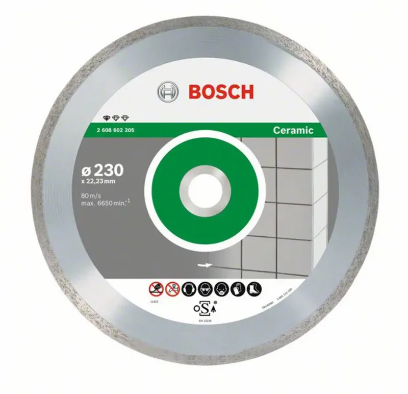 Bosch Accessories 2608603234 2608603234 Diamanttrennscheibe Durchmesser 230 mm Bohrungs-Ø 22.23 mm Keramik 10 St. by Bosch Professional – product image