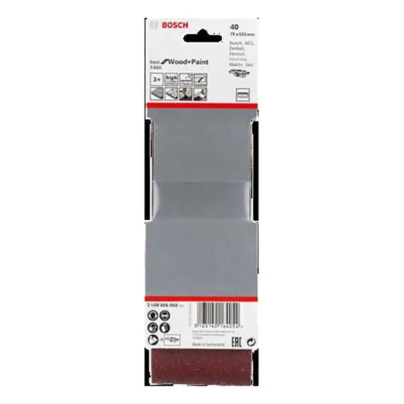 Bosch Accesorios Bande De Papier De Verre Pour Bois 75x533 Mm G40 3 Unités de Bosch Professional – image du produit 2 sur 2