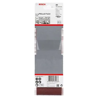 Bosch Accessories 2608606071 2608606071 Schleifband Körnung (num) 80 (L x B) 533 mm x 75 mm 3 St. von Bosch Professional – Produktbild 2 von 2