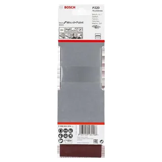 Bosch - 3-delige schuurbandset 75 x 533 mm - 220 van Bosch Professional – productafbeelding 2 van 2
