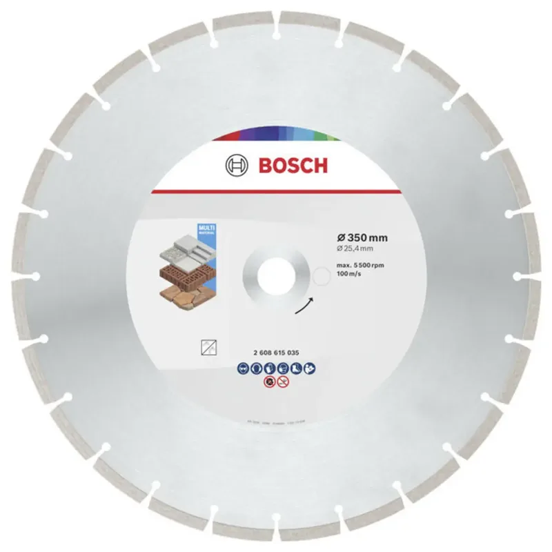 Bosch Accessories 2608615035 2608615035 Diamanttrennscheibe Durchmesser 350 mm Bohrungs-Ø 25.40 mm Beton, Ziegel, Weichgestein 1 St. by Bosch Professional – product image 1 of 2