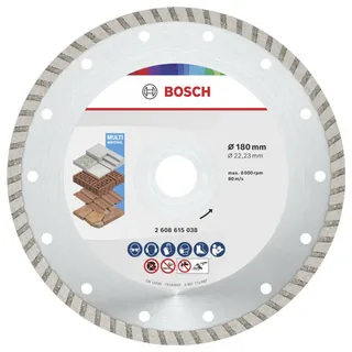 Bosch Accessories 2608615038 2608615038 Diamanttrennscheibe Durchmesser 180 mm Bohrungs-Ø 22.23 mm Beton, Ziegel, Dachziegel 1 St. de Bosch Professional – image du produit 1 sur 2