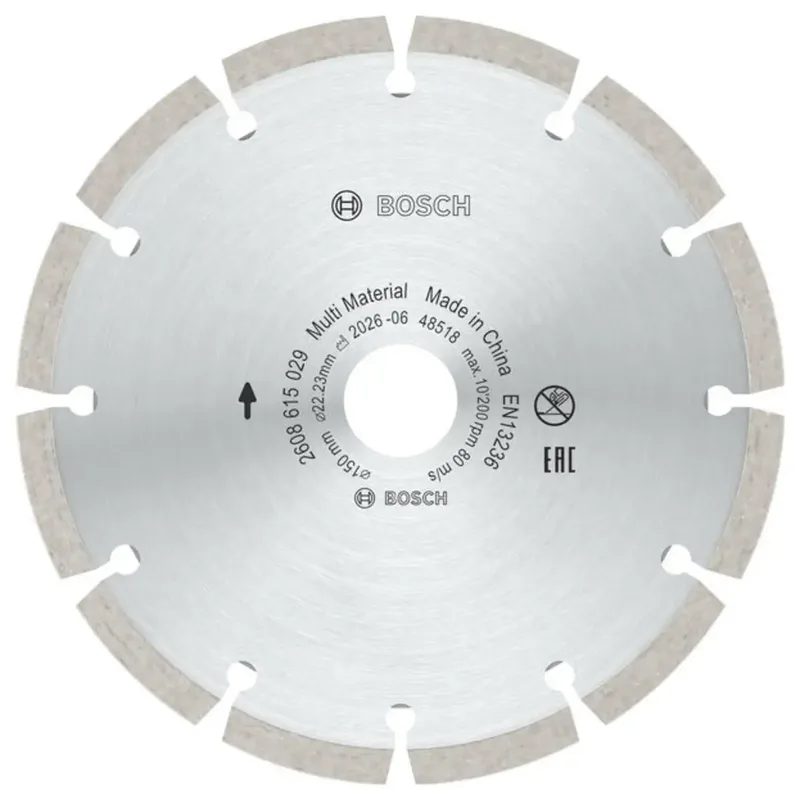 Bosch Accessories 2608615042 2608615042 Diamanttrennscheibe Durchmesser 150 mm Bohrungs-Ø 22.23 mm Beton, Ziegel, Weichgestein 10 St. de Bosch Professional – image du produit 2 sur 2