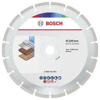 Bosch Accessories 2608615044 2608615044 Diamanttrennscheibe Durchmesser 230 mm Bohrungs-Ø 22.23 mm Beton, Ziegel, Weichgestein 10 St. von Bosch Professional – Produktbild 1 von 2