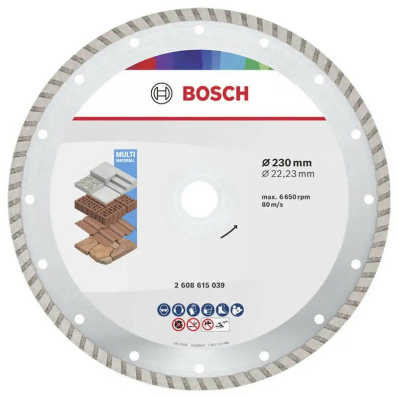 Bosch Accessories 2608615048 2608615048 Diamanttrennscheibe Durchmesser 230 mm Bohrungs-Ø 22.23 mm Beton, Ziegel, Dachziegel 10 St. by Bosch Professional – product image