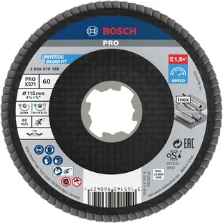 Bosch Accessories 2608619198 Fächerschleifscheibe Durchmesser 115 cm Körnung (num)=60 1 St. by Bosch Professional – product image 1 of 2