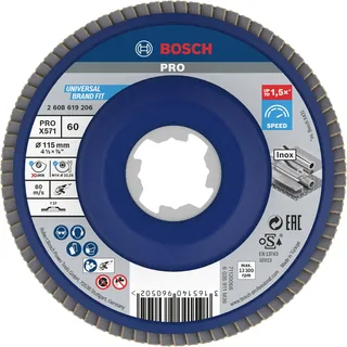 Bosch Accessories 2608619206 Fächerschleifscheibe Durchmesser 115 mm Körnung (num)=60 1 St. von Bosch Professional – Produktbild 1 von 2