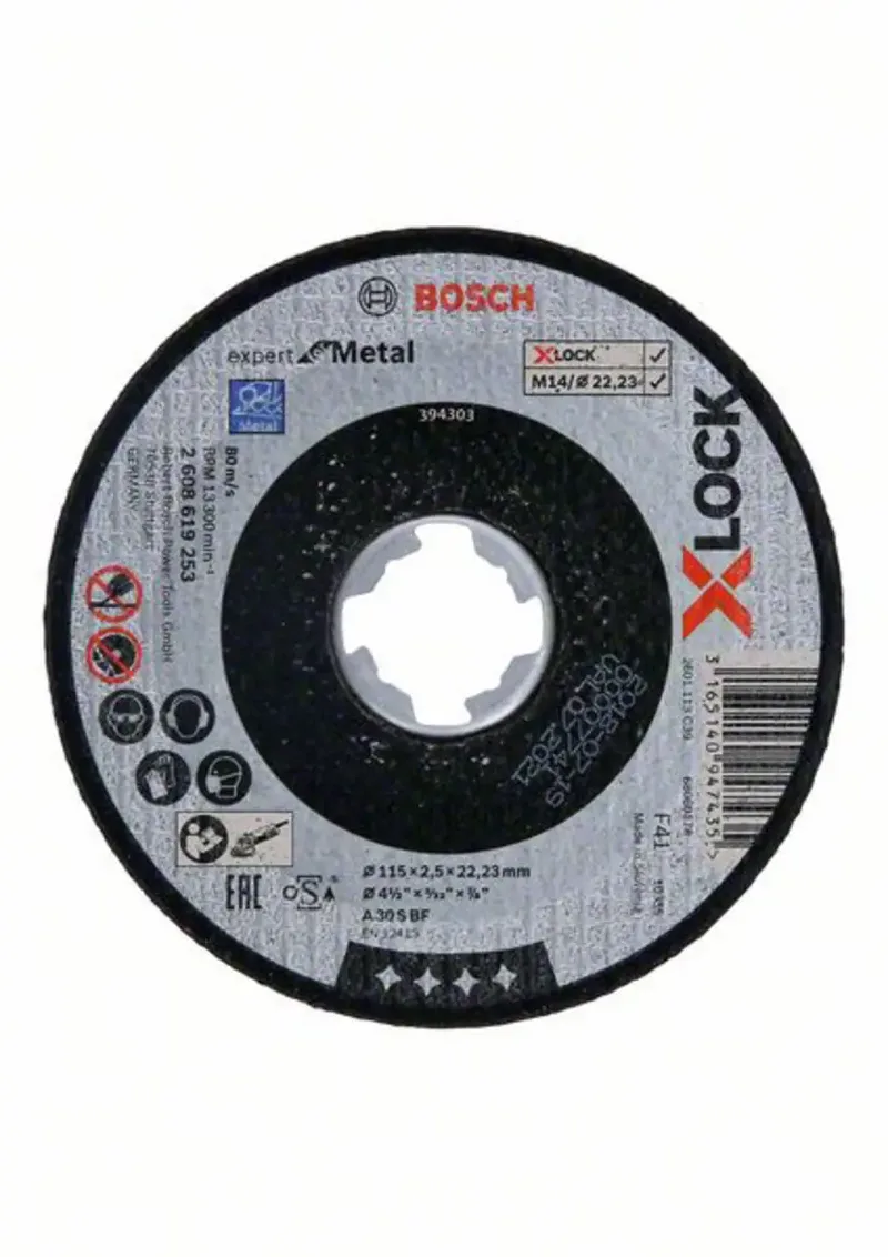 Bosch Accessories 2608619253 2608619253 Trennscheibe gerade 115 mm 1 St. Metall von Bosch Professional – Produktbild