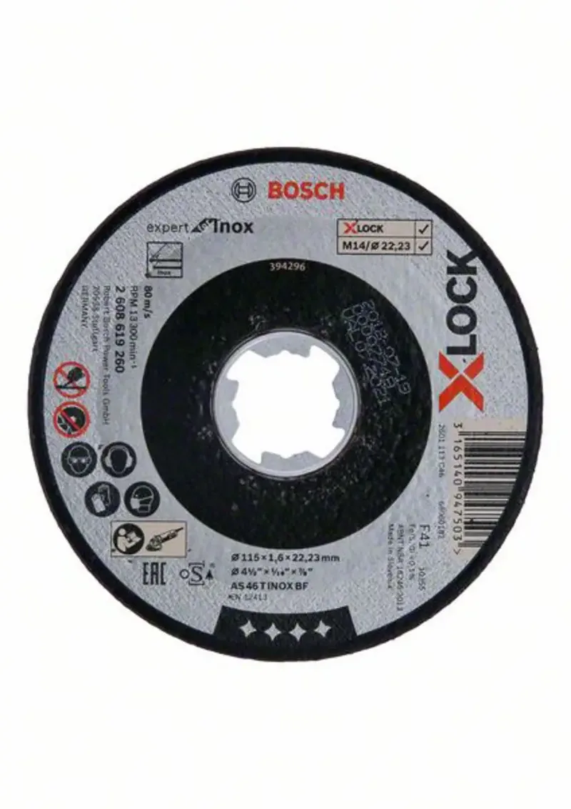 Bosch Accessories 2608619260 2608619260 Trennscheibe gerade 115 mm 1 St. INOX de Bosch Professional – image du produit