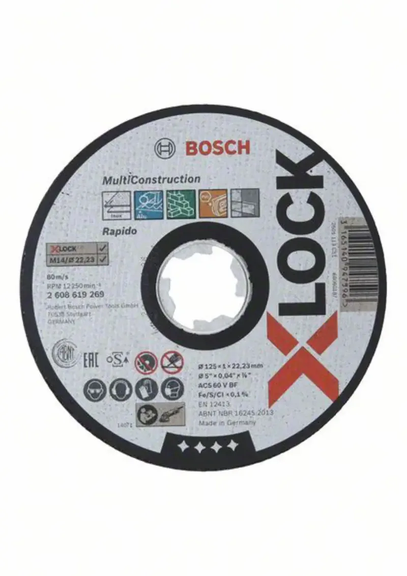 Bosch Accessories 2608619269 2608619269 Trennscheibe gerade 125 mm 1 St. by Bosch Professional – product image 1 of 4