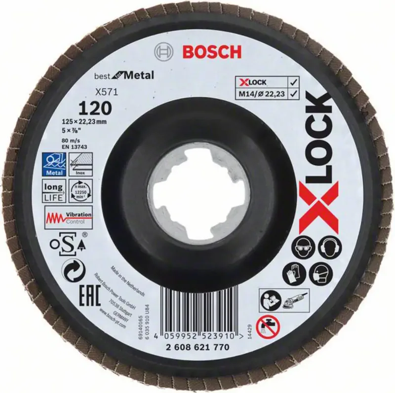 Bosch Accessories 2608621770 X-LOCK Fächerschleifscheibe Durchmesser 125 mm 1 St. by Bosch Professional – product image