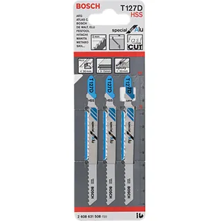 Bosch Accessories 2608631017 Stichsägeblatt T 127 D Special for Alu, 5er-Pack 5 St. de Bosch Professional – image du produit 1 sur 2