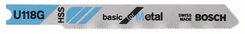 Bosch Accessories 2608631770 Stichsägeblatt U 118 G Basic for Metal, 3er-Pack 3 St. by Bosch Professional – product image
