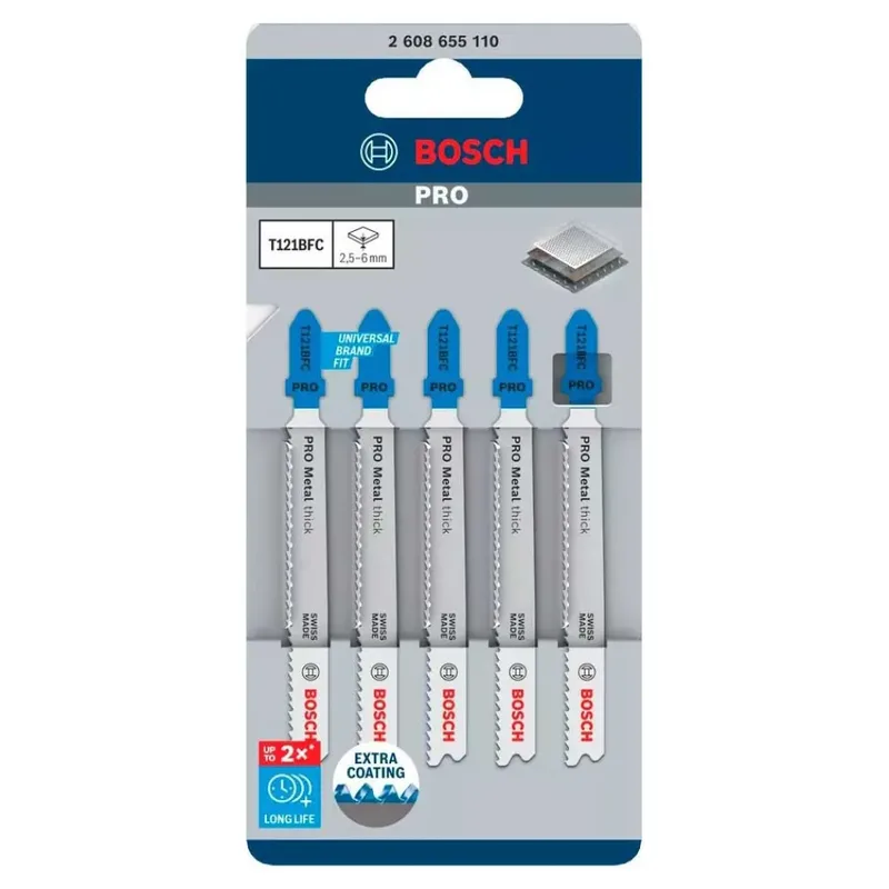Bosch Accessories 2608655110 PRO Metal thick T121BFC Stichsägeblatt, 92 mm, 5-tlg. 5 St. von Bosch Professional – Produktbild 2 von 6
