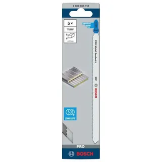 Bosch Accesorios Jeu De Lames De Scie Sauteuse Pro T718bf 180 Mm 5 Unités de Bosch Professional – image du produit 1 sur 5