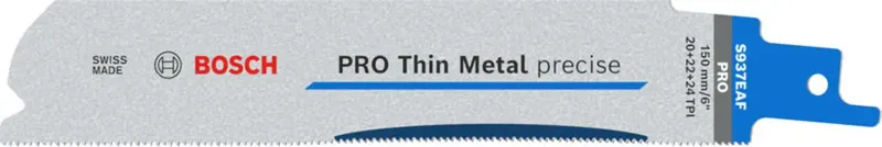 Bosch Accessories 2608658988 PRO Thin Metal precise S937EAF Blatt, 1,1 x 25 x 150 mm, 5-tlg. Sägeblatt-Länge 150 mm 5 St. von Bosch Professional – Produktbild