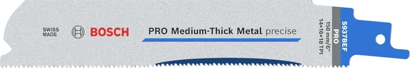 Bosch Accessories 2608658992 PRO Medium-Thick Metal precise S937BEF Blatt, 1,1 x 25 x 150 mm, 25-tlg. Sägeblatt-Länge 150 mm 25 St. von Bosch Professional – Produktbild