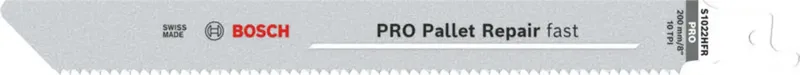 Bosch Accessories 2608659062 PRO Pallet Repair fast S1022HFR Blatt, 0,9 x 19 x 200 mm Sägeblatt-Länge 200 mm 100 St. de Bosch Professional – image du produit