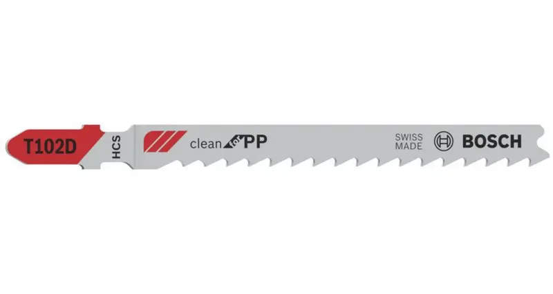 Bosch Accessories 2608667443 Stichsägeblatt T 102 D Clean for PP, 3er-Pack 3 St. de Bosch Professional – image du produit