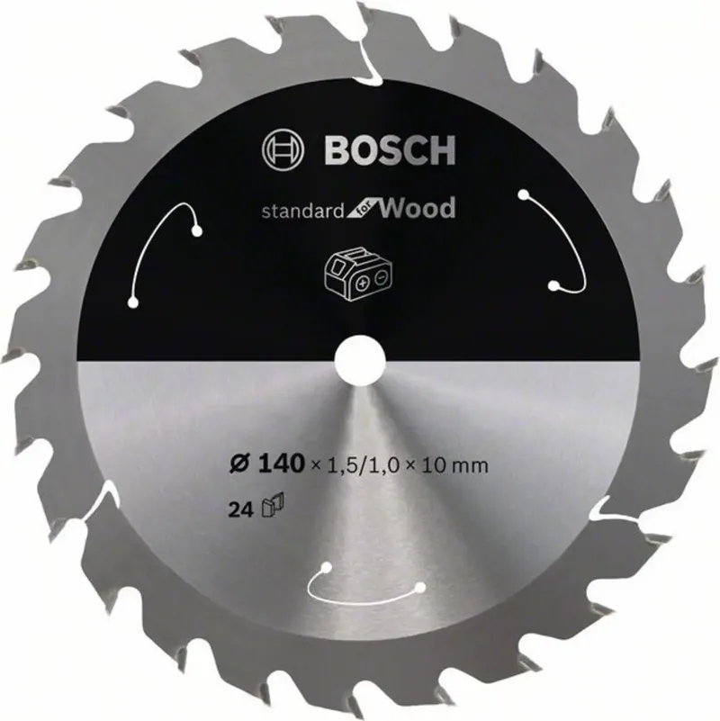 Bosch Accessories 2608837669 2608837669 Hartmetall Kreissägeblatt 140 x 10 mm Zähneanzahl: 24 1 St. von Bosch Professional – Produktbild