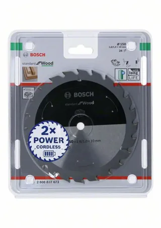 Bosch Accessories 2608837673 2608837673 Lame de scie circulaire au carbure 150 x 10 mm Nombre de dents: 24 1 pc(s) de Bosch Professional – image du produit 2 sur 2