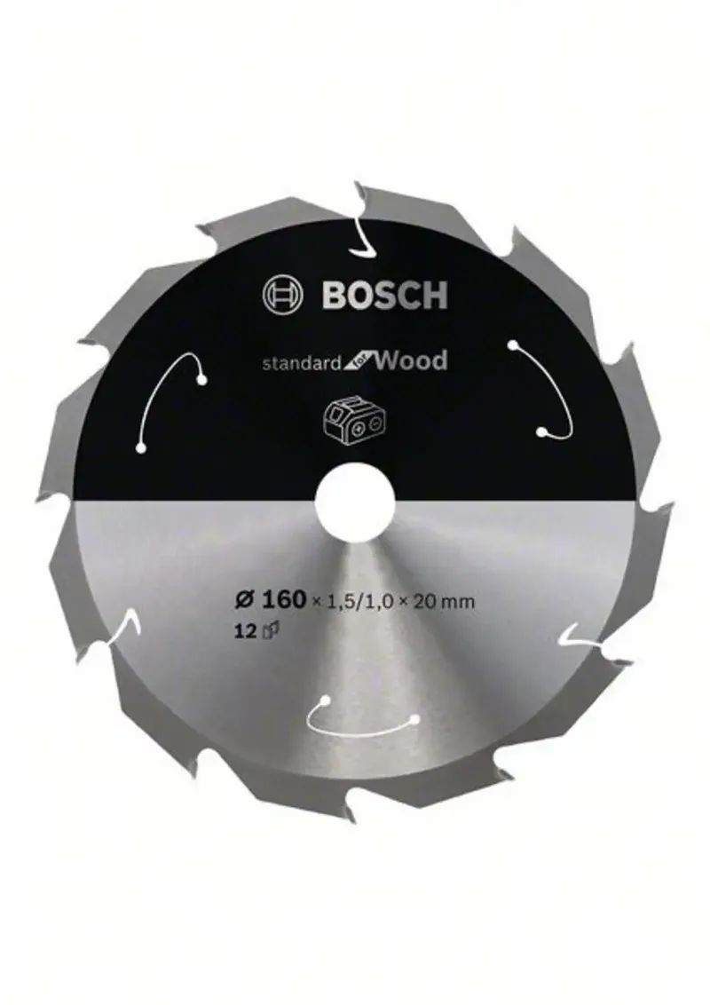 Bosch Accessories 2608837675 2608837675 Hartmetall Kreissägeblatt 160 x 20 mm Zähneanzahl: 12 1 St. fra Bosch Professional – produktbillede