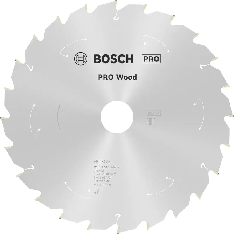 Bosch Accessories 2608837721 2608837721 Hartmetall Kreissägeblatt 216 x 30 mm Zähneanzahl: 24 1 St. von Bosch Professional – Produktbild
