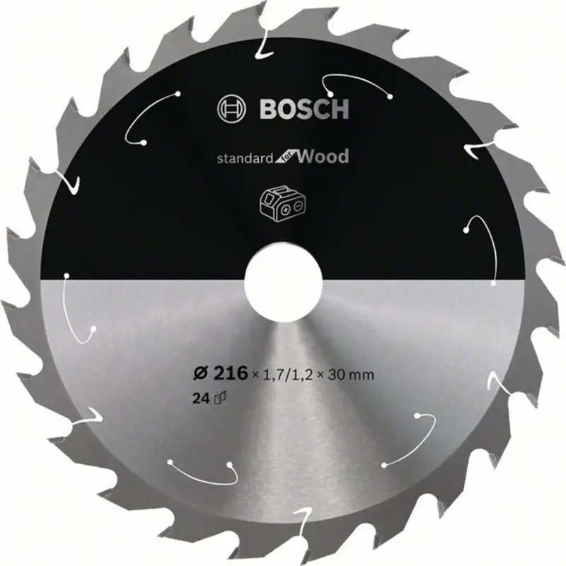 Bosch Accessories 2608837724 2608837724 Lame de scie circulaire au carbure 216 x 30 mm Nombre de dents: 24 1 pc(s) de Bosch Professional – image du produit