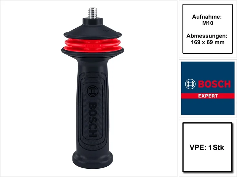 Bosch Accessories 2608900000 Expert Handle for Vibration Control M10 haakse slijper, 169 x 69 mm by Bosch Professional – product image 1 of 2