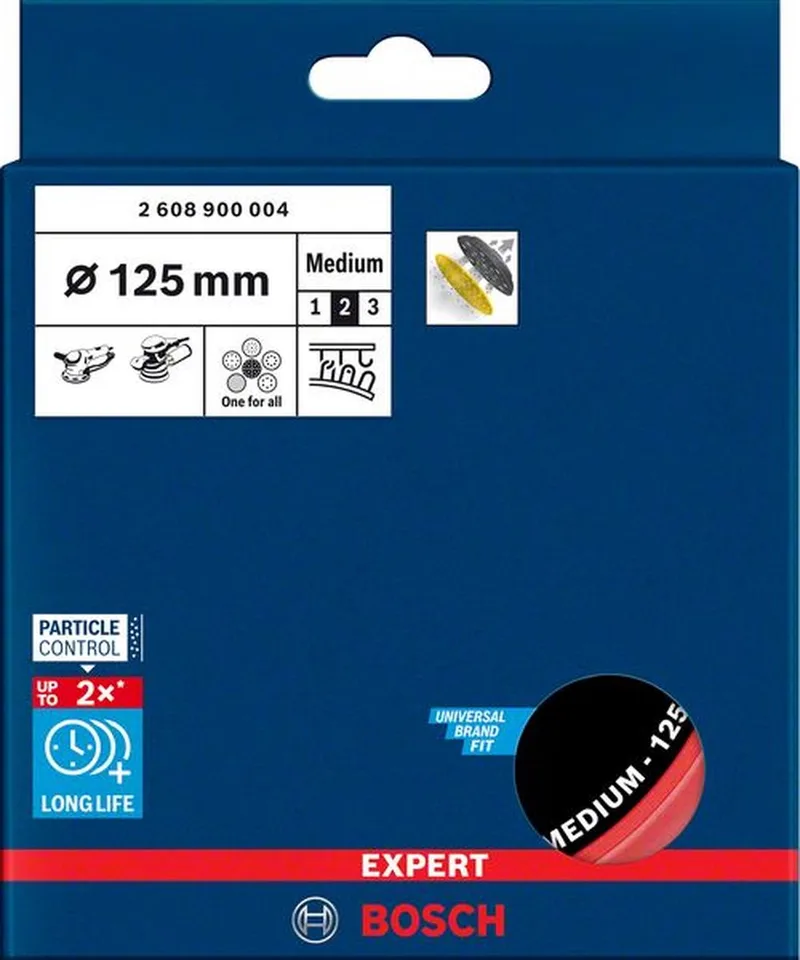 Bosch Accessories 2608900004 EXPERT Multihole (Expert Multiloch) universele steunschijf, 125 mm, medium Diameter 125 mm van Bosch Professional – productafbeelding 1 van 5