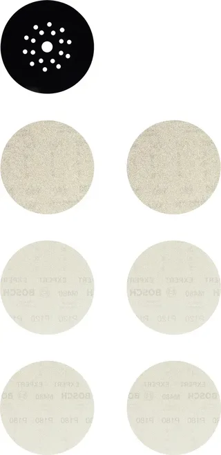 Bosch Accessories 2608901667 Schleifnetz für Trockenbauschleifer Körnung (num) 80, 120, 180 (Ø) 225 mm 1 Set fra Bosch Home & Garden – produktbillede 1 af 2