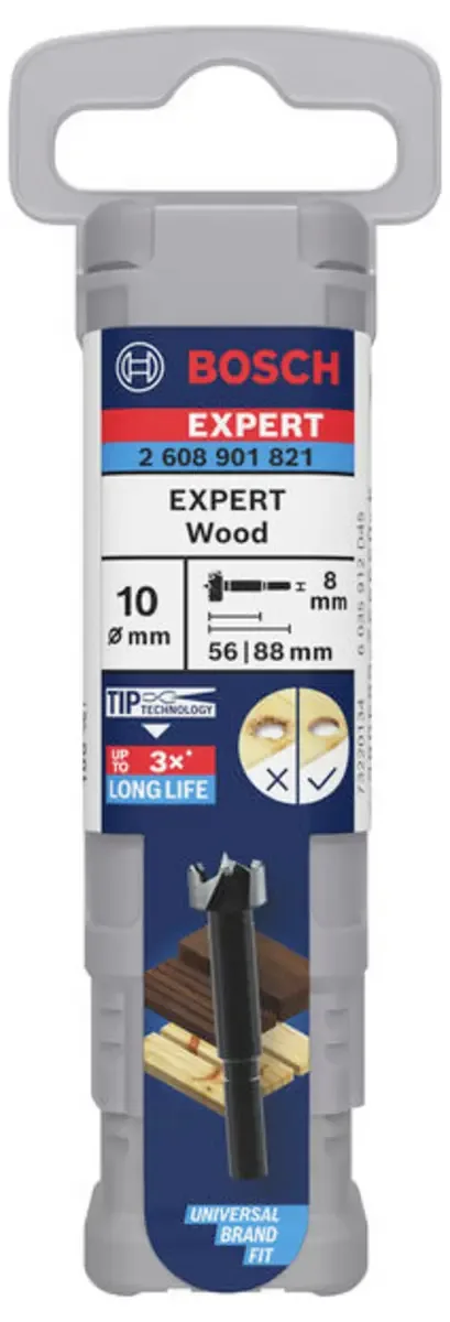 Bosch Accessories 2608901821 Forstnerbohrer 10 mm Gesamtlänge 88 mm 1 St. de Bosch Professional – image du produit 3 sur 3