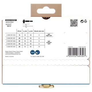 Bosch Accessories 2608901843 Forstnerbohrer-Set 15 mm, 20 mm, 25 mm, 30 mm, 35 mm 1 St. de Bosch Professional – image du produit 4 sur 6