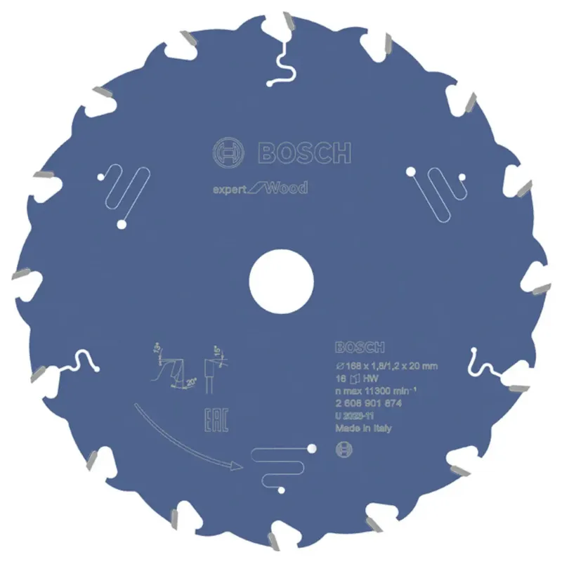 Bosch Accessories 2608901874 2608901874 Kreissägeblatt 168 x 20 x 1.200 mm Zähneanzahl: 16 1 St. von Bosch Professional – Produktbild