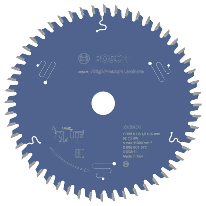 Bosch Accessories 2608901875 2608901875 Lame de scie circulaire 168 x 20 x 1.200 mm Nombre de dents: 52 1 pc(s) de Bosch Professional – image du produit