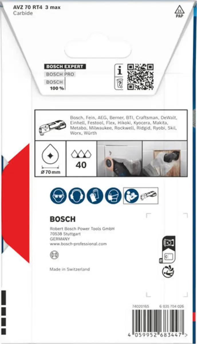 Bosch Plateau De Ponçage Pour Outil Multifonction Expert Avz 70 Rt4 3 Max Ø70 de Bosch Professional – image du produit