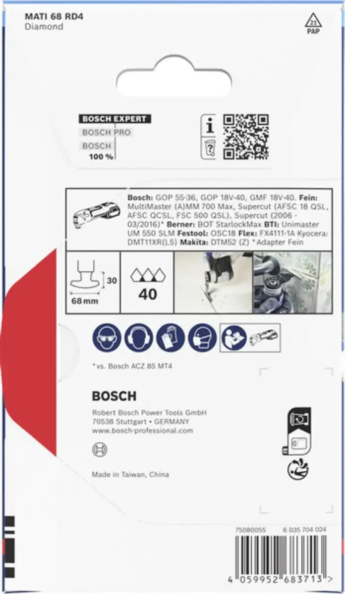 Bosch Accessories 2608902082 2608902082 Diamant Multitool-Schleifblatt 68 mm 1 St. by Bosch Professional – product image