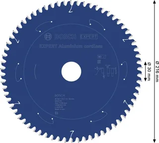 Bosch Accessories 2608902124 2608902124 Lame de scie circulaire 216 x 30.0 x 1.4 mm Nombre de dents: 66 1 pc(s) de Bosch Professional – image du produit 2 sur 2