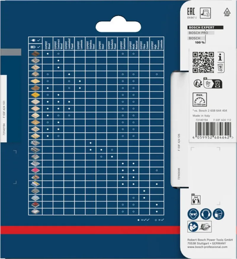 Bosch Accessories 2608902136 2608902136 Lame de scie circulaire 120 x 20.0 x 1.2 mm Nombre de dents: 40 1 pc(s) de Bosch Professional – image du produit 1 sur 2